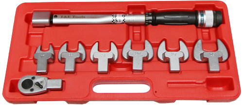 9 Piece Interchangeable Torque Wrench Set 1/2 Inch Driveratchet 17 22 24 25 27 29