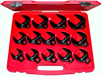 14 Piece Metric 1/2 Inch Drive Open End Crowsfoot Wrench