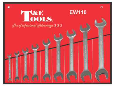 9 Piece SAE Open-End Wrench Set 1/4 Inch -1.1/4 Inch 