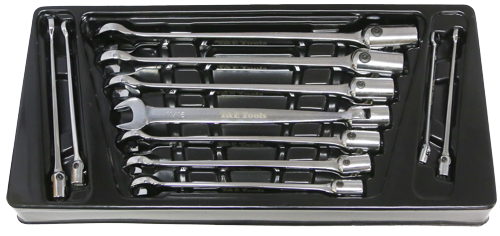 11 Piece SAE Combination Flexible Box Wrench Set 1/4 Inch .7/8 Inch 