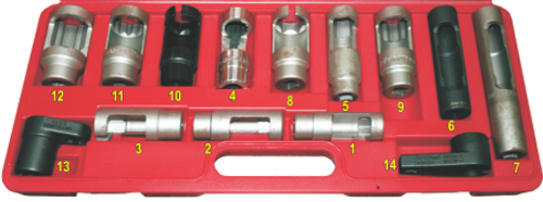 14 Piece Injector & Sensor Socket Set