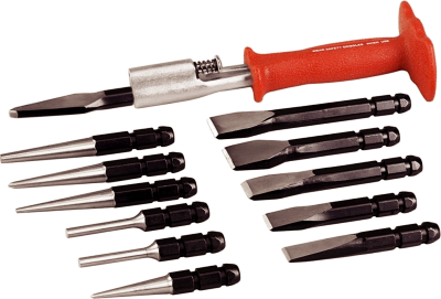 13 Piece Interchange Punch 7 Chisel Set