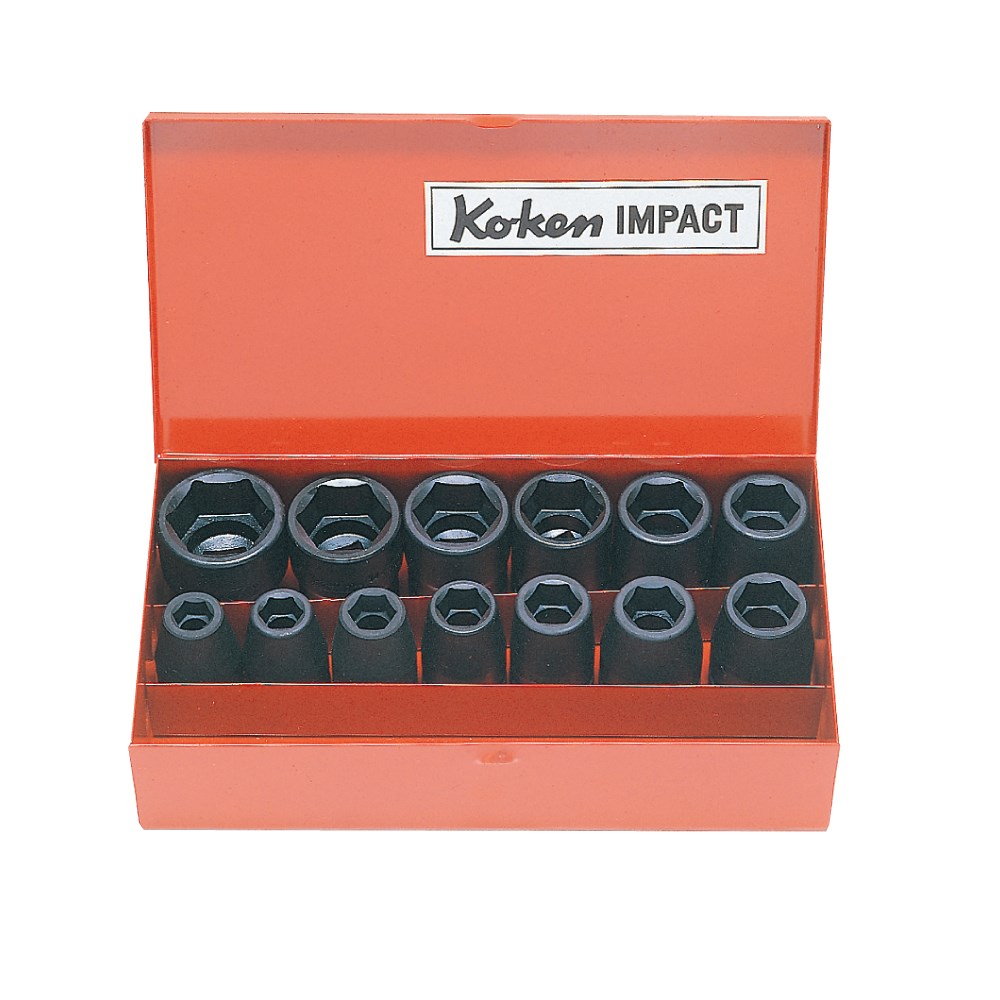 Impact Socket Set 1/2 Drive 3/8-1.1/8 AF 12pcs KO14241a