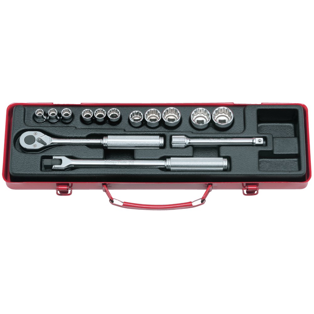 Socket Set 3/8 Drive-12pt 8-22mm (14PCS)