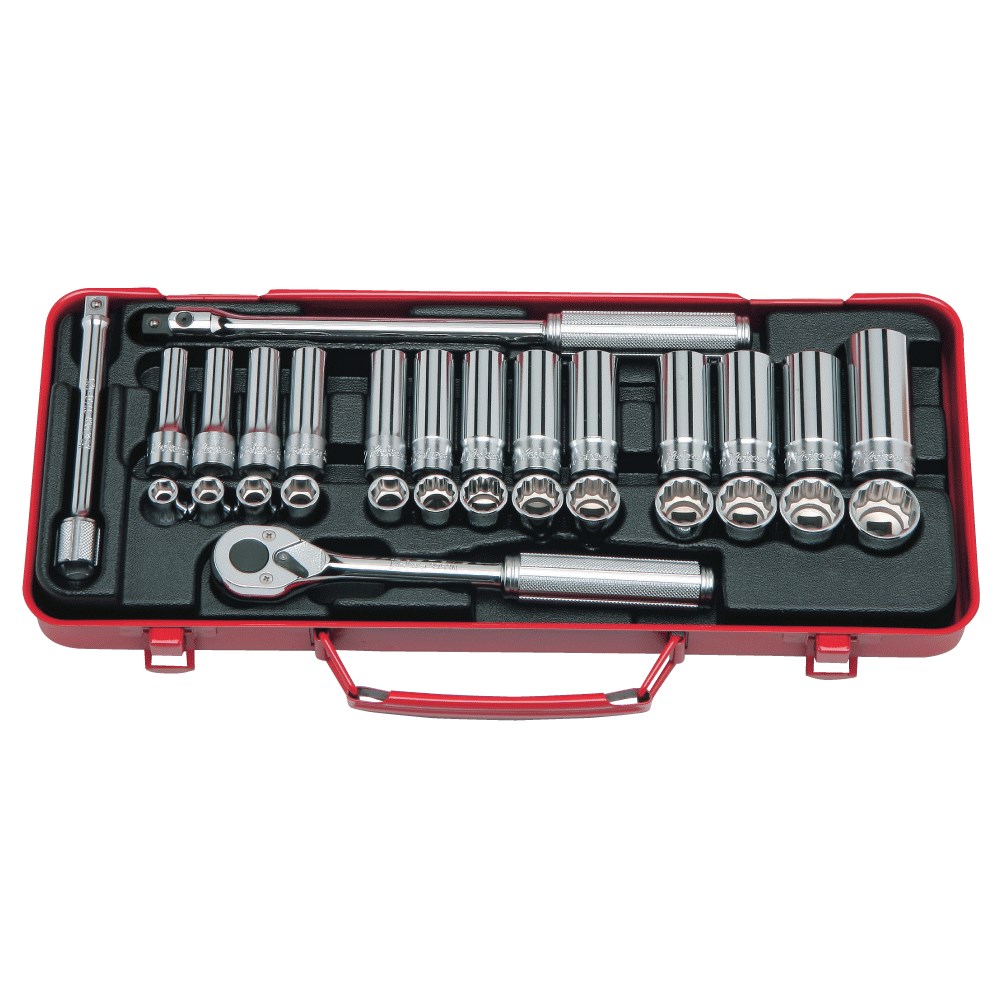 Socket Set 3/8 Drive 6pt Std & Deep - 29pcs