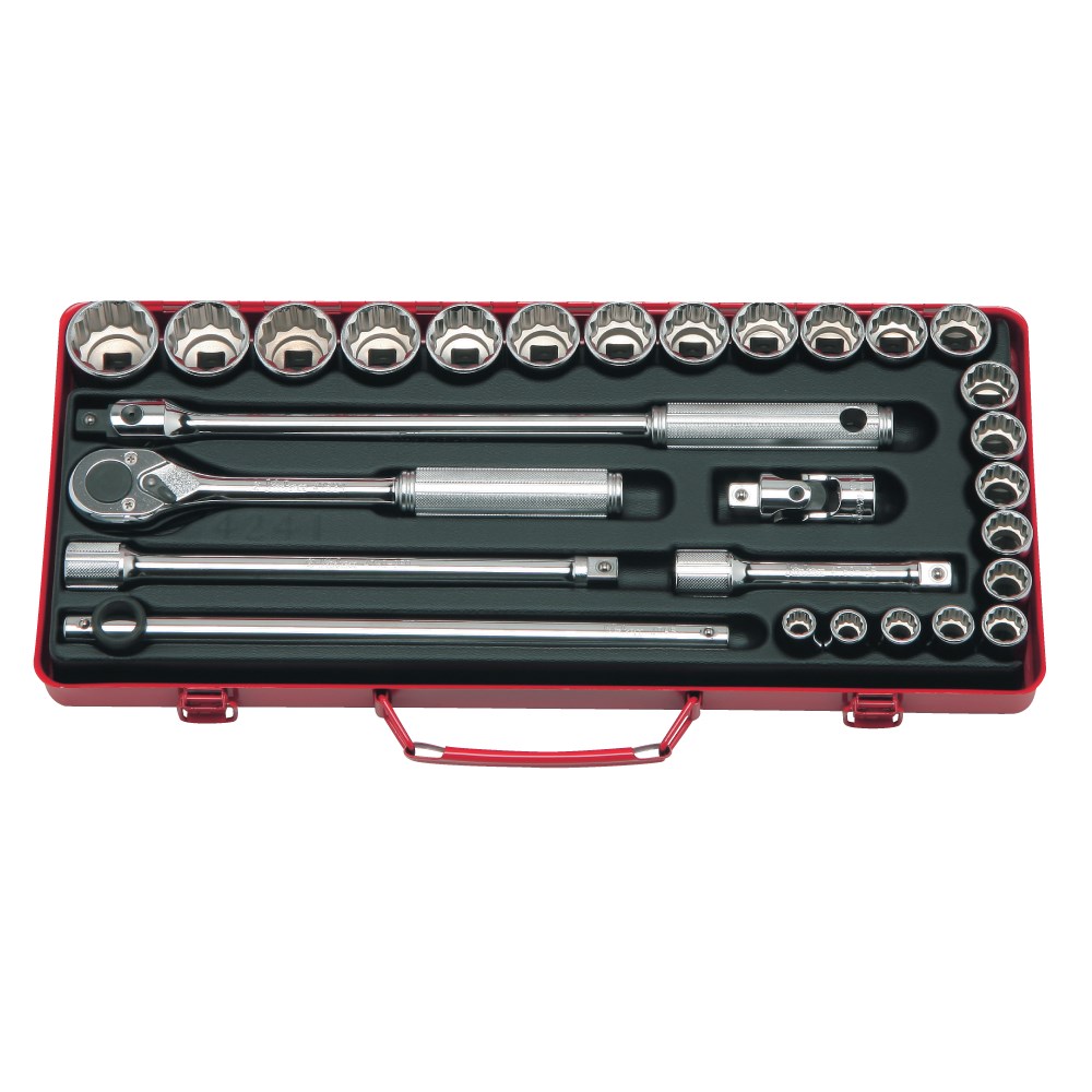 Socket Set 1/2 Drive-12pt 10-32mm (28PCS)