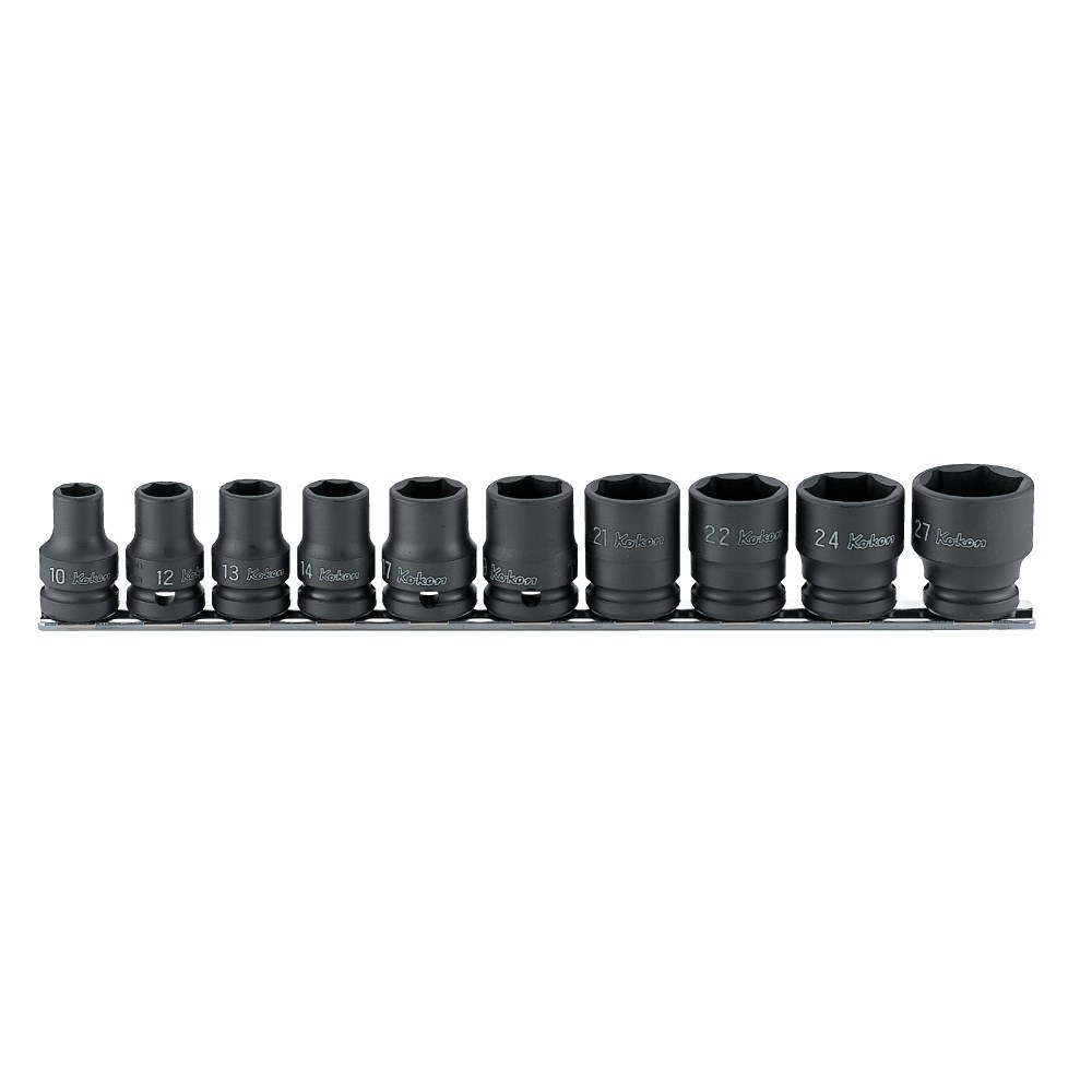 Impact Socket Set On Rail 1/2 Drive 10pc Kors14401m/10