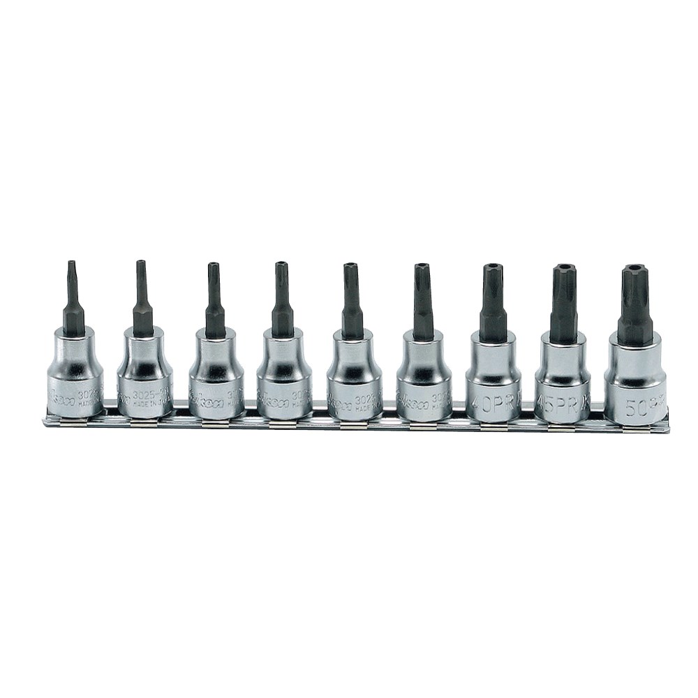 Socket Set On Rail 3/8 Dr Penta-Lobe Sockets 10pr-50pr (8PC)