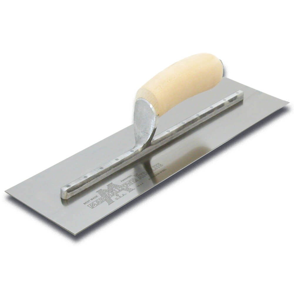 Trowel Finishing 279mm X120mm Curved Timber Handle Mtmxs3