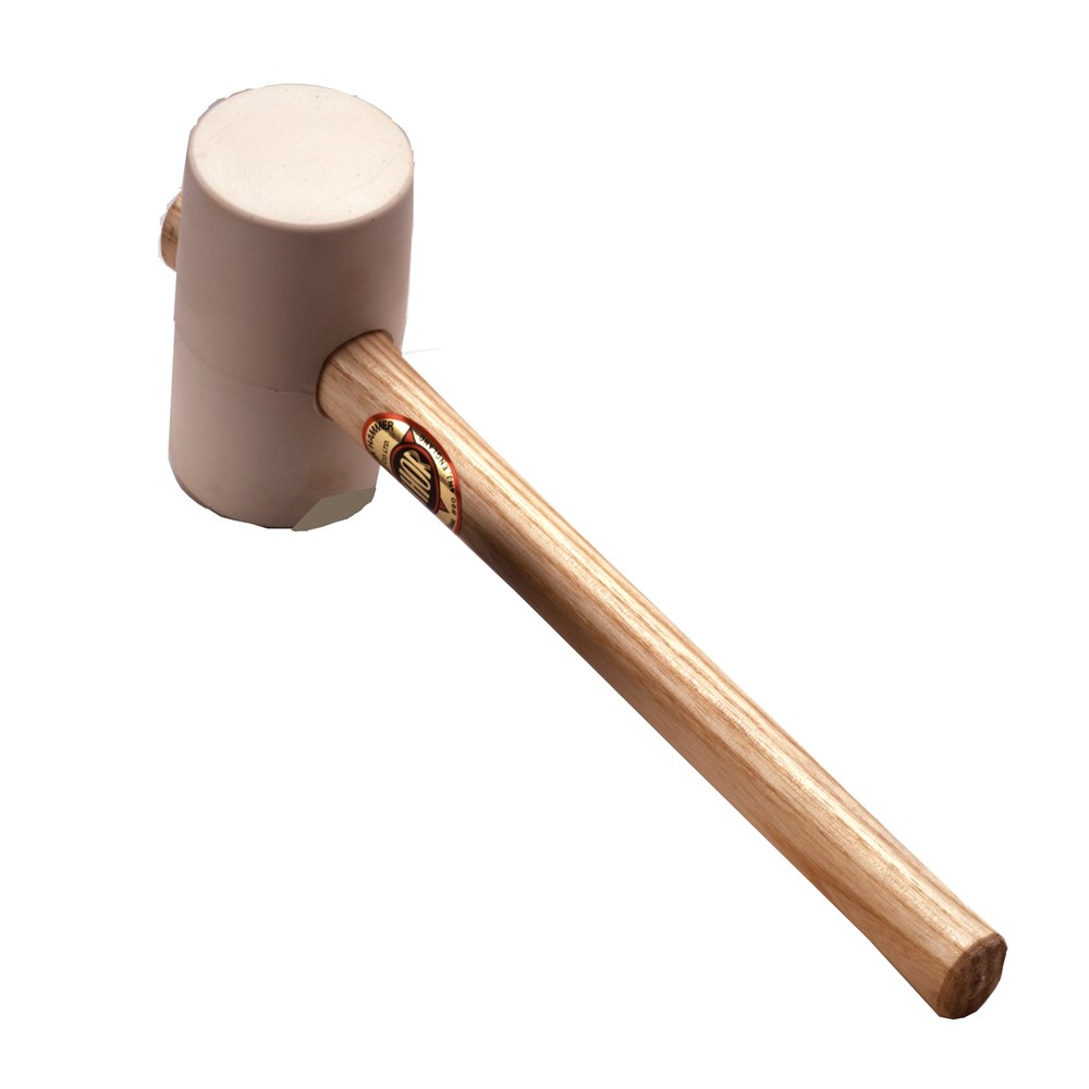 Mallet White Rubber 375g 3/4lb - Wood Handlee - 61-952w Th952w