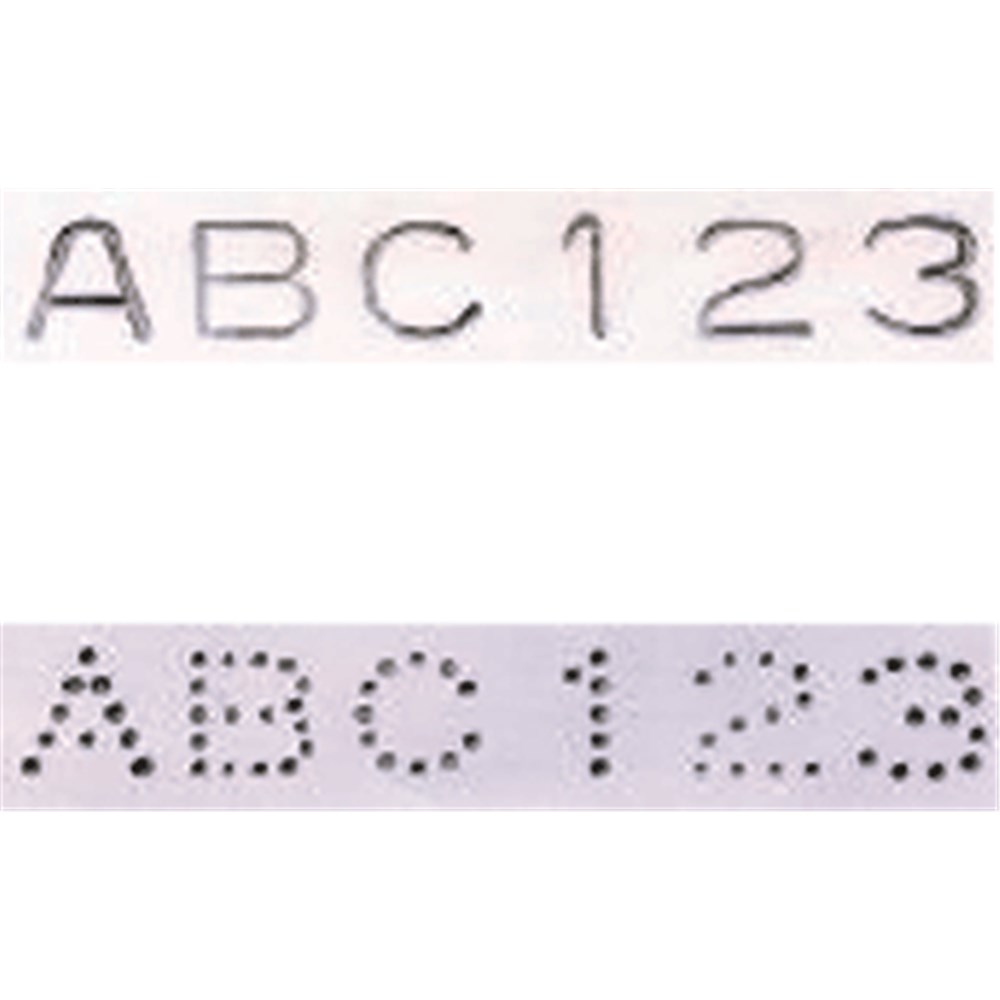 Individual Punch Set 3.0mm Dot Stress Alphabet Set Prypas030ds