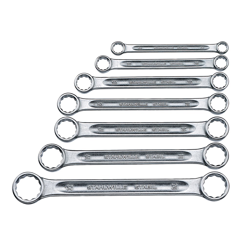 Spanner Ring Double/End 7pc Set 8x9 - 20x22mm - 96410503 SW21/7