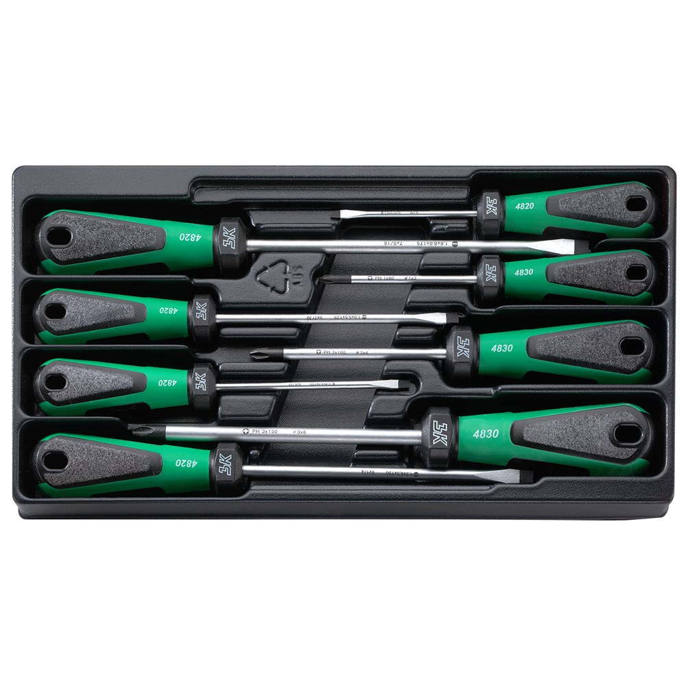 Screwdriver 3k Drall Set 8pc 5 Slot / 3 Phillips - 96489210 SW4892