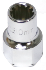 10mm 19mm Drive Hole Thru Multi Lock Socket