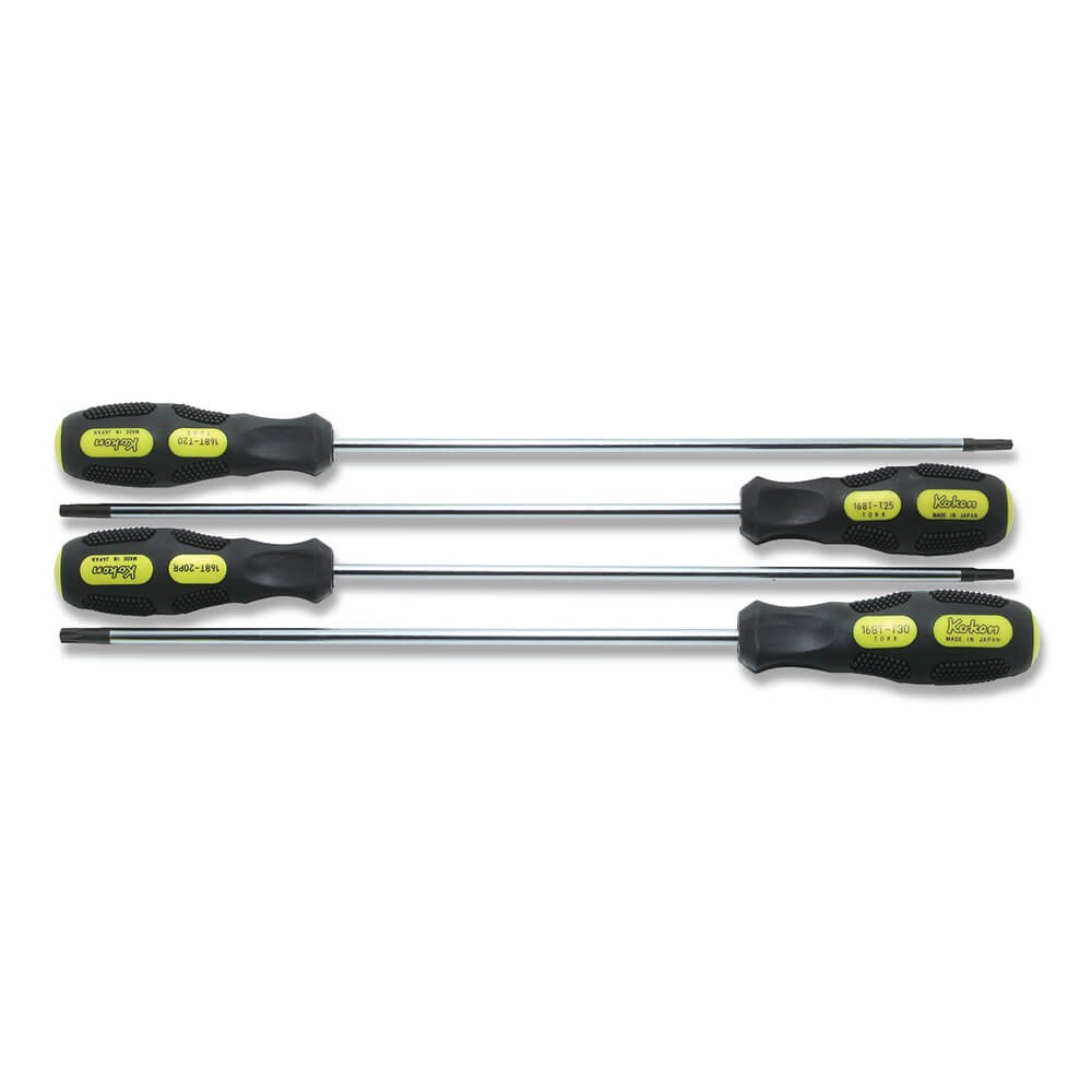 SCREWDRIVER SET. 4PCS LONG SHANK SCREWDRIVER KO1212