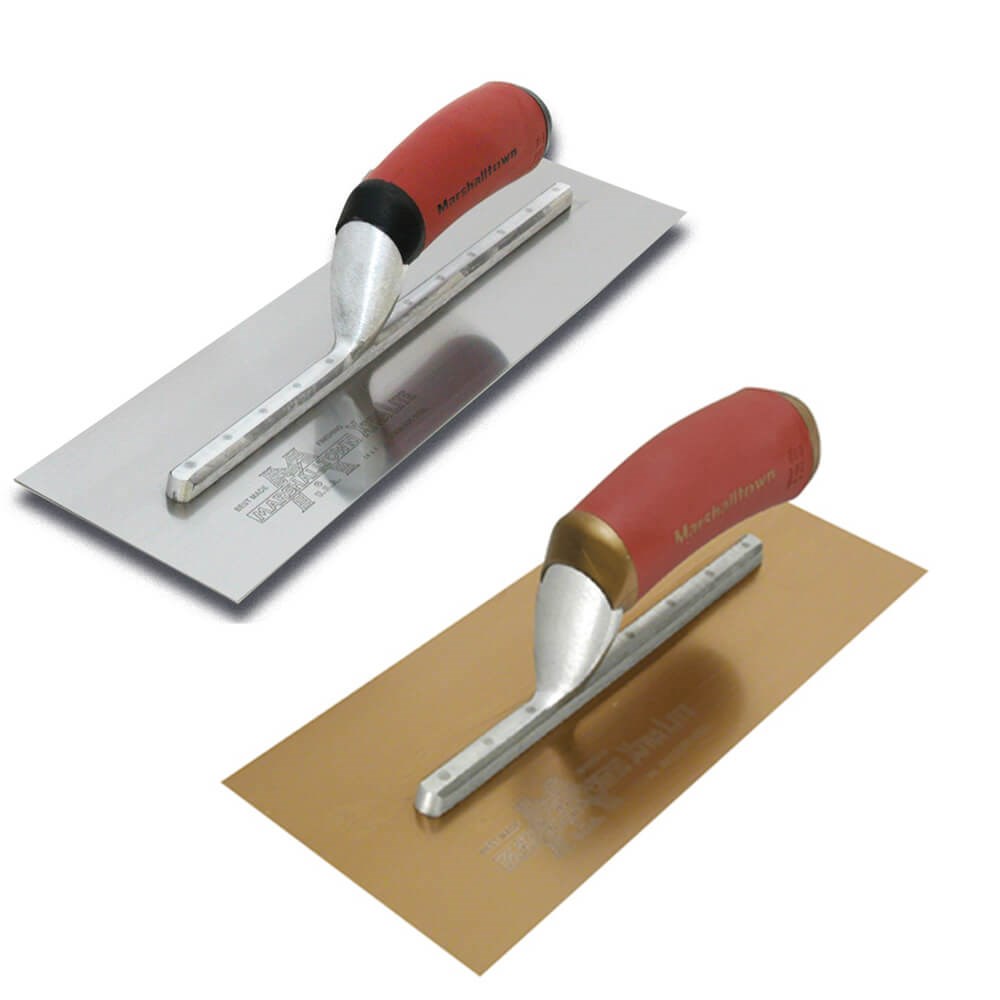 Marshalltown Bundle - Carbon Steel 457 x 114mm Trowel & Gold Stainless Steel 330 x 127mm Trowel