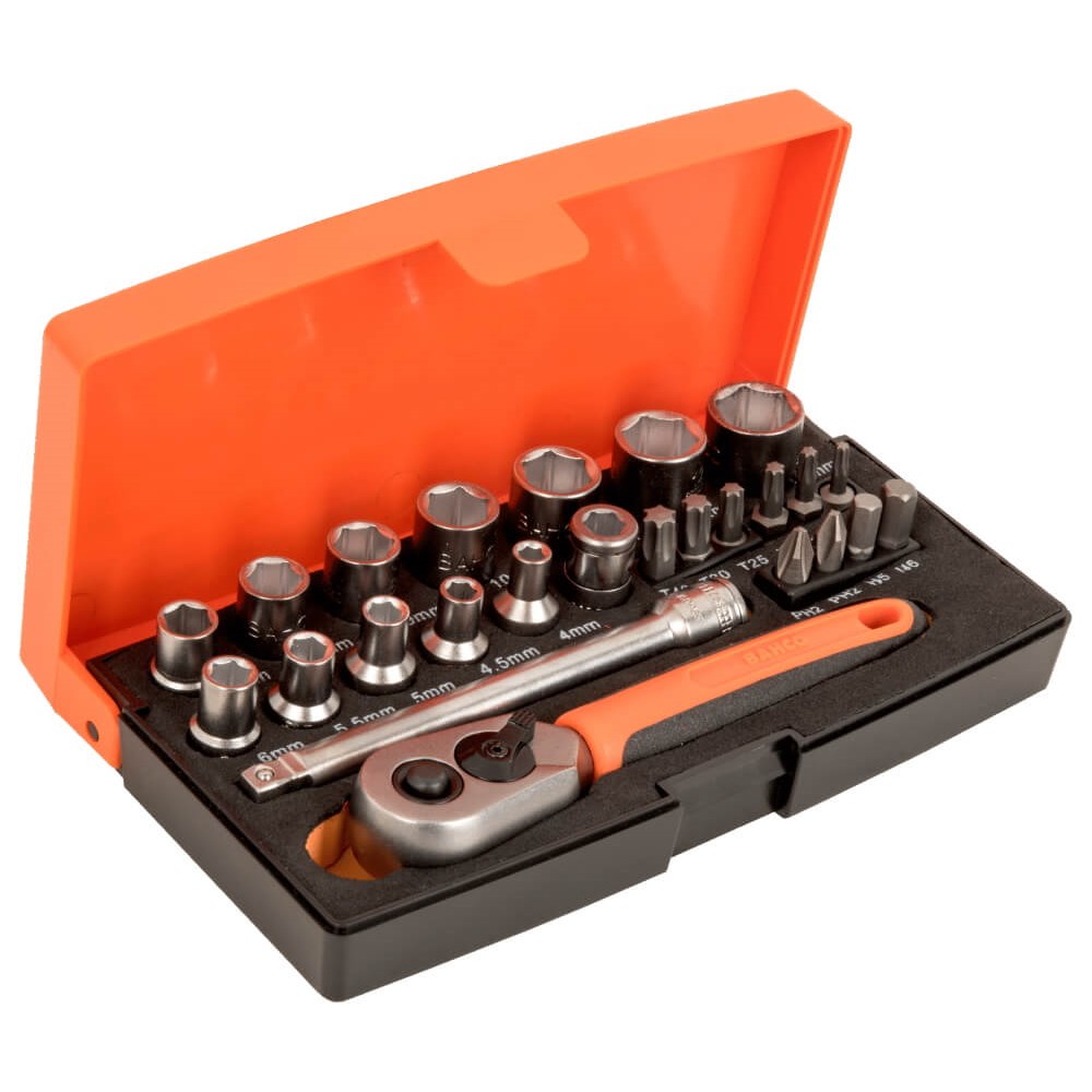 BAHSL25 -  1/4" Square Drive Socket Set  25PCS