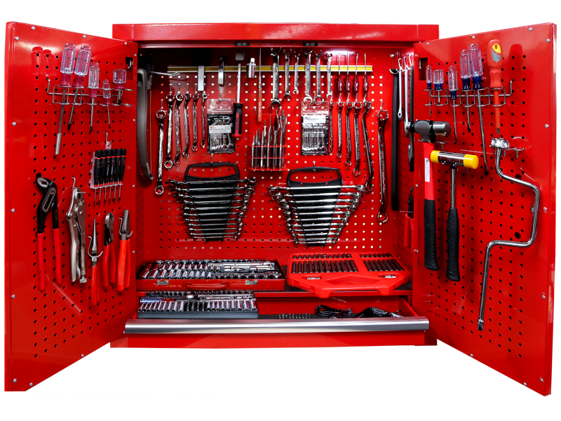 383 Piece  SAE/Metric Wall Cabinet Tool Set