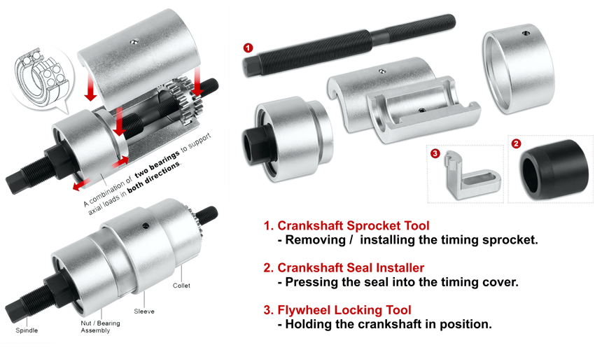 VAG Crankshaft Sprocket Assembly Tool Set