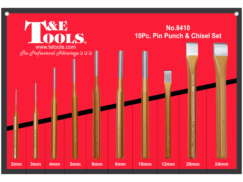 10 Piece Pin Punch & Chisel Set