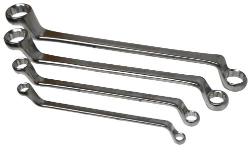 4 Piece Whitworth Double-End Ring Wrench Set