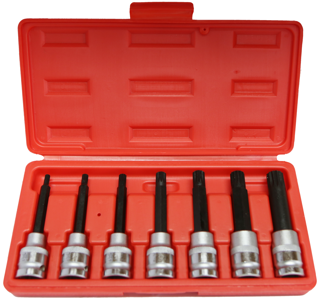 7 Piece M5 M16 Spline 1/2 Inch Drive Sockets 100mm Long