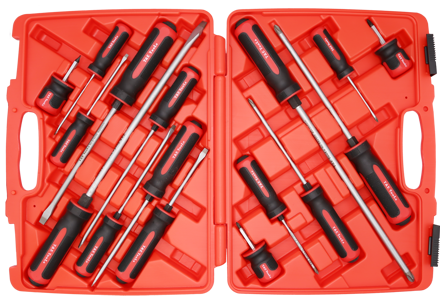 16 Piece Tang Thru S2 Steel Screwdriver Set