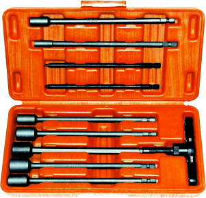 10 Piece SAE T-Handle Ratchet Wrench Set