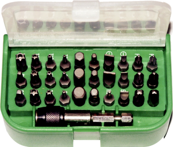 31 Piece 1/4 Inch Hex Screwdriver Bit Set (25mm)