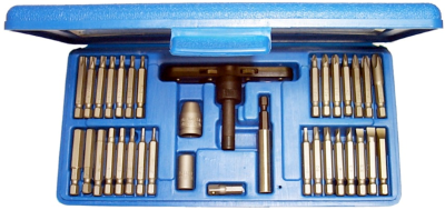 35 Piece 1/4 Inch Hex Power Bit Set With T Ratchet