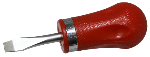 6 38mm Stubby Slotted S2 Steel Screwdriver