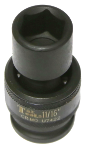 [159-U7422] 11/16 Inch 1/2 Inch Drive Universal Impact Socket