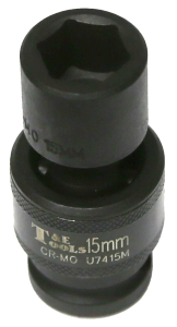 [159-U7415M] 15mm 1/2 Inch Drive Universal Impact Socket