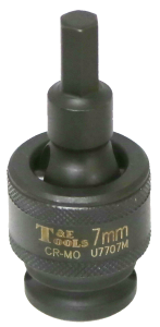 [159-U7707M] 7mm 3/8 Inch Drive Impact Universal Inhex Socket