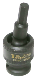 [159-U7808M] 8mm 1/2 Inch Drive Impact Universal Inhex Socket