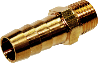 [159-XCH1208] (N)3/8 Inch Barbed Tail 1/4 Inch NPT Male