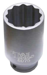 [159-6075] 36mm 1/2 Inch Drive 12 Point Deep Impact Socket 78mm Long