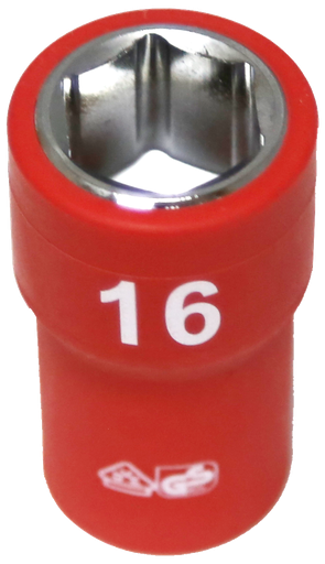 [159-IS22162] 16mm 3/8 Inch Drive 6 Point VDE Insulated Socket