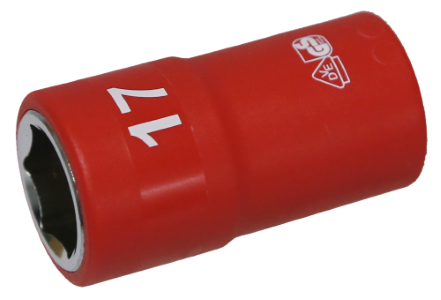 [159-IS26172] 17mm 1/2 Inch Drive 6 Point VDE Insulated Socket