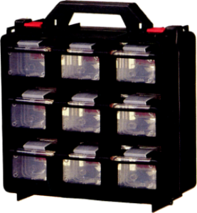 [159-KT918] Assorted Case With Clip On 18 Compartments