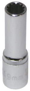 [159-M5309L] 9mm 3/8 Inch Drive Multi Lock Deep Socket