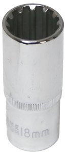 [159-M5318L] 18mm 3/8 Inch Drive Multi Lock Deep Socket