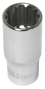 [159-M5321L] 21mm 3/8 Inch Drive Multi Lock Deep Socket