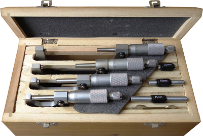 [159-OM1605SET] 0 To 100mm 0.01mm Outside Micrometer Set