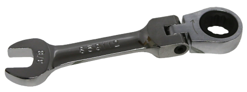 [159-S59112] 3/8 Inch 12 Point Stubby Flex-Head Ratchet Wrench