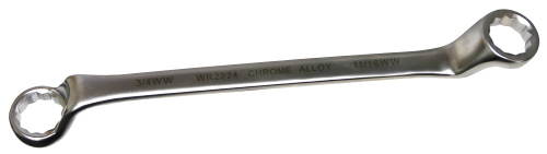 [159-WR2224] 11/16 Inch 3/4 Inch Whitworth Double-End Ring Wrench