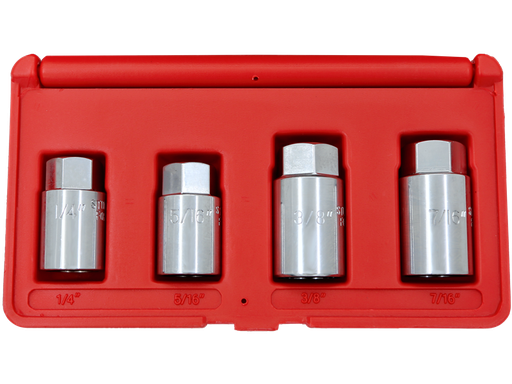 [159-5043A] 4 Piece SAE Stud Remover Set 1/4 Inch 5/16 Inch 3/8 Inch 7/16 Inch 