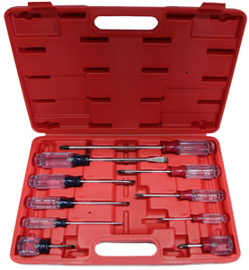 [59E-A78010] 10 Piece Acetate Standard Screwdriver Set