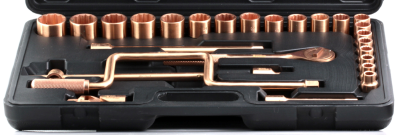 [59E-CB101I] 28 Piece. 1/2 Inch Drive Socket Set 10-32mm (Copper Beryllium)