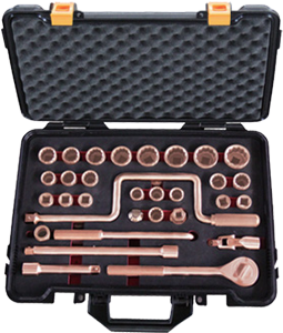 [59E-CB101J] 32 Piece. 1/2 Inch Drive Socket Set 8-32mm (Copper Beryllium)